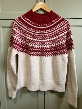 H&M Fairisle yoke sweater with wool